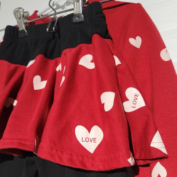 Girls 2-Piece Valentine's Sweatshirt and Sweatpants with Peplam - Size 110 (4/5) - Picture 4 of 4
